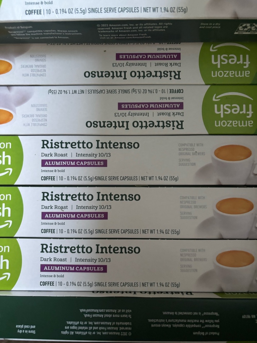 Nespresso original Ristretto Intenso Coffee 100 Capsules Dark Roast